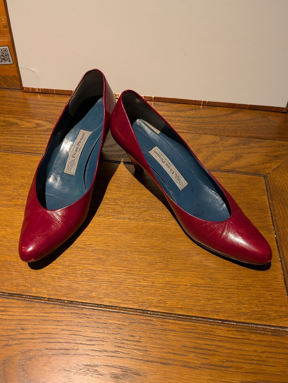Vintage Evan Picone Women's Burgundy Leather Pumps 7XS